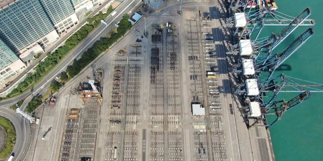 没货了，，香港集装箱码头部分用地已经停用