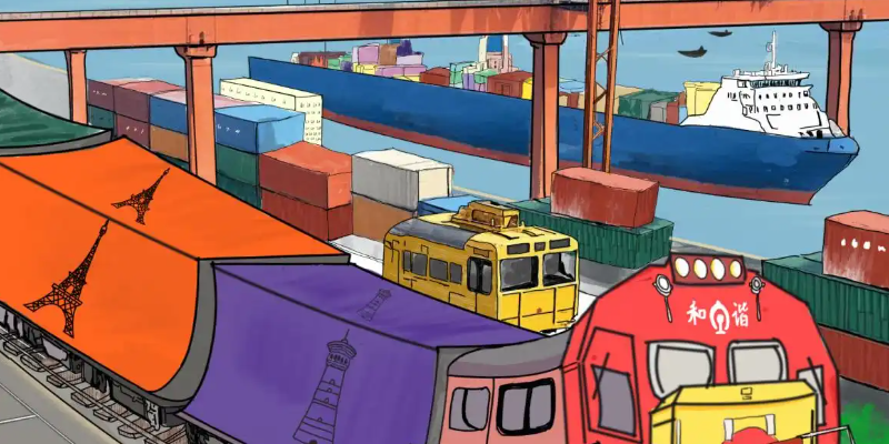 呼和浩特至天津港铁水联运公共班列首发乐成